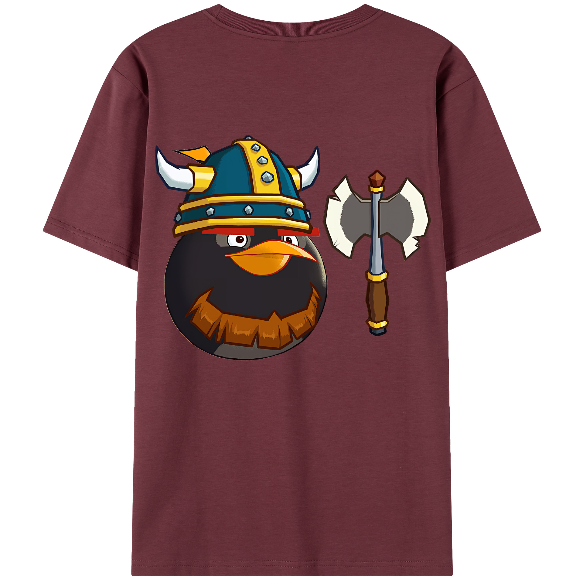 （画像用） Angry Birds アングリーバード 綿100％半袖Tシャツ（背面プリント）